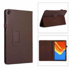 For Huawei MatePad SE 10.4 Litchi Texture Leather Tablet Case with Holder(Brown) - 1