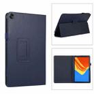 For Huawei MatePad SE 10.4 Litchi Texture Leather Tablet Case with Holder(Dark Blue) - 1