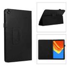 For Huawei MatePad SE 10.4 Litchi Texture Leather Tablet Case with Holder(Black) - 1