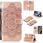 For Galaxy A70e Mandala Embossing Pattern Horizontal Flip PU Leather Case with Holder & Card Slots & Walle & Lanyard(Pink) - 1