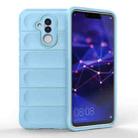 For Huawei Mate 20 Lite Magic Shield TPU + Flannel Phone Case(Light Blue) - 1