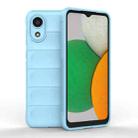 For Samsung Galaxy A03 Core 4G Magic Shield TPU + Flannel Phone Case(Light Blue) - 1