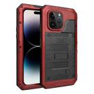 For iPhone 14 Pro RedPepper Wolf 360 Full Body Rugged Life Waterproof Phone Case(Red) - 1