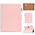 For 7 inch Solid Color Tablet PC Universal Magnetic Horizontal Flip Leather Case with Card Slots & Holder(Pink) - 1