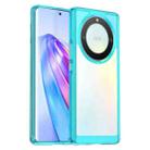 For Honor X9A Colorful Series Acrylic + TPU Phone Case(Transparent Blue) - 1