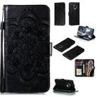 For Xiaomi Redmi K30 Pro Mandala Embossing Pattern Horizontal Flip PU Leather Case with Holder & Card Slots & Walle & Lanyard(Black) - 1