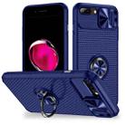 For iPhone SE 2022 / 2020 / 7 / 8 Sliding Camshield Armor Phone Case with Ring Holder(Blue) - 1