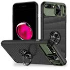 For iPhone 7 Plus / 8 Plus Sliding Camshield Armor Phone Case with Ring Holder(Army Green Black) - 1