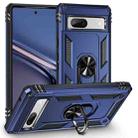 For Google Pixel 7a Shockproof TPU + PC Phone Case with Holder(Blue) - 1