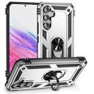 For Samsung Galaxy A54 Shockproof TPU + PC Phone Case with Holder(Silver) - 1