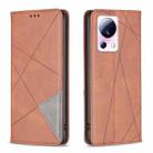 For Xiaomi 13 Lite / Civi 2 Prismatic Invisible Magnetic Leather Phone Case(Brown) - 1