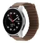 For Coros Apex 46mm/Apex Pro / Ticwatch Pro 3 22mm Magnetic Loop Leather Watch Band(Dark Brown) - 1