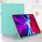 For iPad Pro 11 (2020) Horizontal Flip Ultra-thin Double-sided Clip Magnetic PU Leather Tablet Case with Three-folding Holder & Sleep / Wake-up Function(Mint Green) - 1