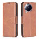 For Xiaomi Civi 3 5G Lambskin Texture Pure Color Flip Leather Phone Case(Brown) - 1