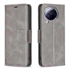 For Xiaomi Civi 3 5G Lambskin Texture Pure Color Flip Leather Phone Case(Grey) - 1