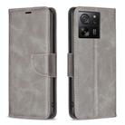 For Xiaomi 13T / 13T Pro / Redmi K60 Ultra Lambskin Texture Pure Color Flip Leather Phone Case(Grey) - 1