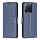 For Xiaomi 13T / 13T Pro / Redmi K60 Ultra Lambskin Texture Pure Color Flip Leather Phone Case(Blue) - 1