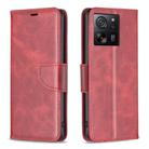 For Xiaomi 13T / 13T Pro / Redmi K60 Ultra Lambskin Texture Pure Color Flip Leather Phone Case(Red) - 1