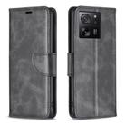 For Xiaomi 13T / 13T Pro / Redmi K60 Ultra Lambskin Texture Pure Color Flip Leather Phone Case(Black) - 1