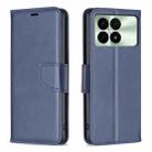 For Xiaomi Redmi K70 / K70 Pro Lambskin Texture Pure Color Flip Leather Phone Case(Blue) - 1