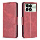 For Xiaomi Redmi K70E Lambskin Texture Pure Color Flip Leather Phone Case(Red) - 1