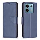 For Xiaomi Redmi Note 13 Pro 4G Global Lambskin Texture Pure Color Flip Leather Phone Case(Blue) - 1