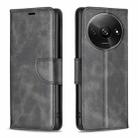 For Xiaomi Redmi A3 Lambskin Texture Pure Color Flip Leather Phone Case(Black) - 1