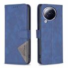 For Xiaomi Civi 3 5G Magnetic Buckle Rhombus Texture Leather Phone Case(Blue) - 1