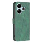 For Xiaomi Poco M6 4G / Redmi 13 4G Magnetic Buckle Rhombus Texture Leather Phone Case(Green) - 3