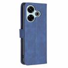 For Xiaomi Poco M6 4G / Redmi 13 4G Magnetic Buckle Rhombus Texture Leather Phone Case(Blue) - 3