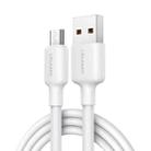 USAMS US-SJ609 U84 2A USB to Micro USB Charging Data Cable, Cable Length:3m(White) - 1