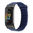For Fitbit Charge 5 Magnetic Loop Leather Watch Band(Midnight Blue) - 1