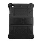 For iPad mini 5 / 4 All-inclusive Silicone Shockproof Tablet Case with Holder(Black) - 1