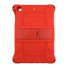 For iPad mini 5 / 4 All-inclusive Silicone Shockproof Tablet Case with Holder(Red) - 1