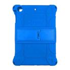 For iPad mini 5 / 4 All-inclusive Silicone Shockproof Tablet Case with Holder(Blue) - 1