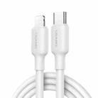 USAMS US-SJ612 U84 PD20W USB-C / Type-C to 8 Pin Charging Data Cable, Cable Length:3m(White) - 1