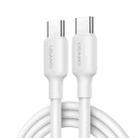 USAMS US-SJ613 U84 PD100W USB-C / Type-C to USB-C / Type-C Charging Data Cable, Cable Length:1m(White) - 1