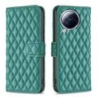 For Xiaomi Civi 3 5G Diamond Lattice Wallet Leather Flip Phone Case(Green) - 1