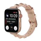 Rivet Genuine Leather Watch Band For Apple Watch Series 7 41mm / 6 & SE & 5 & 4 40mm / 3 & 2 & 1 38mm(Pink) - 1