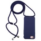 For iPhone 6s / 6 Candy Color TPU Protective Case with Lanyard(Dark Blue) - 1