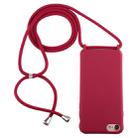 For iPhone 6s Plus / 6 Plus Candy Color TPU Protective Case with Lanyard(Red) - 1