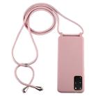 For Galaxy S20+ Candy Color TPU Protective Case with Lanyard(Dark Pink) - 1