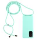 For Galaxy S20+ Candy Color TPU Protective Case with Lanyard(Mint Green) - 1