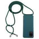 For Galaxy S20 Ultra Candy Color TPU Protective Case with Lanyard(Dark Green) - 1