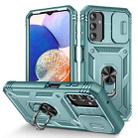 For Samsung Galaxy A14 5G Sliding Camshield TPU + PC Phone Case(Green) - 1
