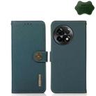 For OnePlus Ace 2 5G KHAZNEH Custer Texture RFID Genuine Leather Phone Case(Green) - 1