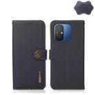 For Xiaomi Redmi 12C/Redmi 11A 4G KHAZNEH Custer Texture RFID Genuine Leather Phone Case(Blue) - 1