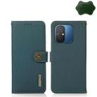 For Xiaomi Redmi 12C/Redmi 11A 4G KHAZNEH Custer Texture RFID Genuine Leather Phone Case(Green) - 1
