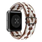 Ethnic Style Buckle Elastic Watch Band For Apple Watch Series 7 41mm / 6 & SE & 5 & 4 40mm / 3 & 2 & 1 38mm(Brown-white Triangle) - 1