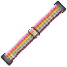 For Fitbit Charge 5 Buckle Wave Braided Nylon Watch Band(Rainbow) - 3